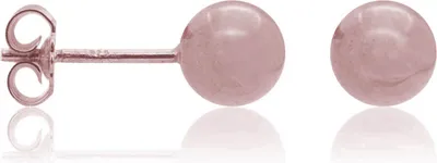 Produktbild von 925 Sterling Silber Ohrstecker rosévergoldet mit Kugel 6mm