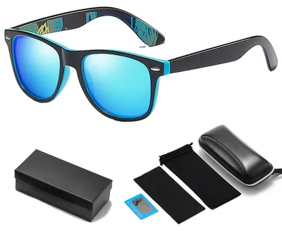 Produktbild von Polarisierte Sonnenbrille Retro Uni, 1 Stück, Mit TAC-Gläsern, Stoßfester Polycarbonat-Rahmen, Für Radfahren, Angeln Und Autofahren