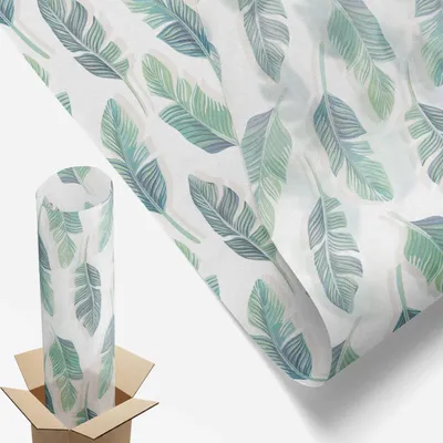 Zdjęcie produktu dla Folia zapewniająca prywatność - 100x100 cm - kolorowe szkło / witraż - nieprzezroczysta i dekoracyjna - samoprzylepna dekoracyjna folia szklana - ochrona przed promieniowaniem UV, łatwa w montażu - tropikalne liście