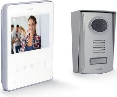 Produktbild von Video-Gegensprechanlage - CHACON - 2 Drähte - 4,3 - Ultraflach - Weiß