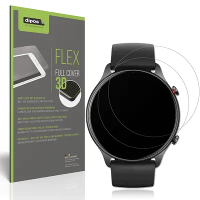 Produktbild von 2x Full Cover Schutzfolie matt für Amazfit GTR 2e Panzerfolie Anti-Shock