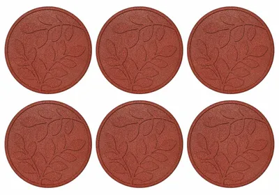 Produktbild von vidaXL Gehwegstein 6 pcs Rot Ø 44 x 2 cm Gummi