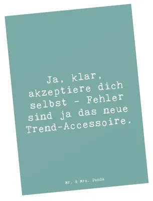 Produktbild von Mr. & Mrs. Panda Fotokarte Spruch Selbstakzeptanz Trend - Meeresbrise - Geschenk, Zitat, Ansichtskarte, Mitgefühl, Grußkarte, Stimmungen, Postkarte, Postkarten, Gefühl