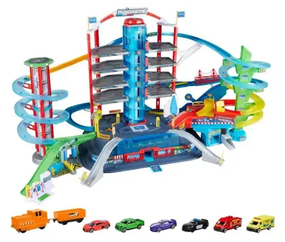 Produktbild von Majorette Super City Garage 6 Vehicles, Fahrzeug- & Schienen-Set, 3 Jahr(e), Mehrfarbig