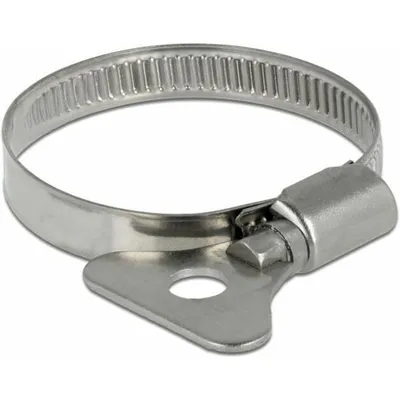 Produktbild von DeLOCK Schlauchschelle mit Flügelmutter 32 - 50 mm 10 Stück Metall, Schmetterlingsklemme, Edelstahl, Metall, Polybag, 3,2 cm, 5 cm