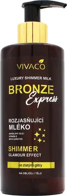 Obrázek produktu pro Vivaco Bronze Express rozjasňující tělové mléko s glitry 300 ml
