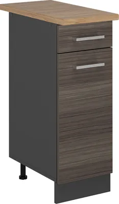 Produktbild von Küchenunterschrank Vicco R-Line Edelgrau 30 cm , AP Eiche, Model 54217