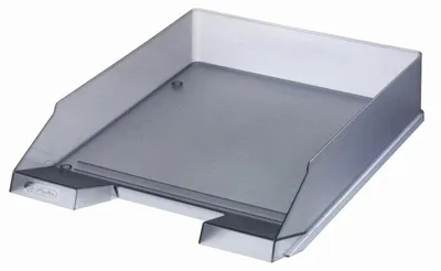 Produktbild von herlitz Briefablage, DIN A4, Polystyrol, grau-transluzent, Menge: 1 (Neu)