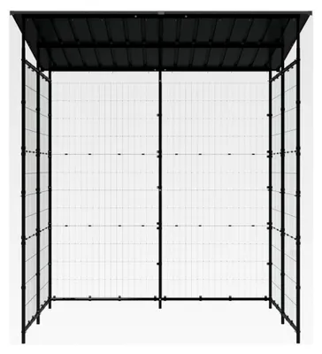 Produktbild von Metall Fahrradschuppen für Fahrräder, Mopeds und Motorräder - Schwarz/Grau - 190x190x222 cm - Schutz vor Regen und Sonne