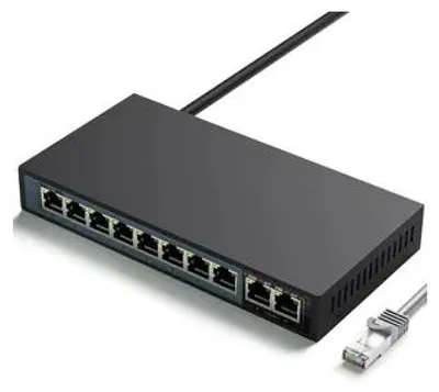 Produktbild von Extralink Ceres PoE Switch 8 Port 2 RJ45 100Mbps