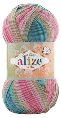 Produktbild von 100g Baumwollstrickgarn ALIZE BELLA Batik Strickwolle Häkelgarn Farbwahl