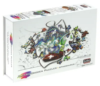 Obrázek produktu pro Puzzle drewniane Spinozaur kolorowe 118 elementów