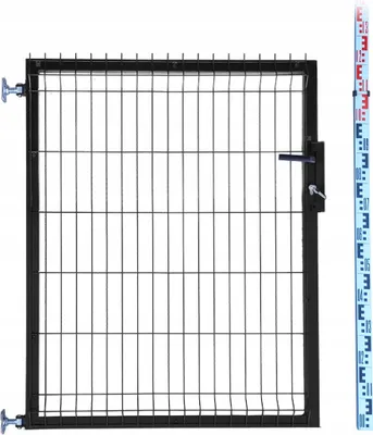 Zdjęcie produktu dla FURTKA 120cm czarna PANELOWA RAL9005 ogrodzeniowa 123cm