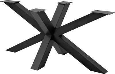 Produktbild von CLP Tischbeine Harlan pulverbeschichtetes Metall bis 300 kg belastbar industrial schwarz Größe 150x78x71 cm Größe 150x78x71 cm