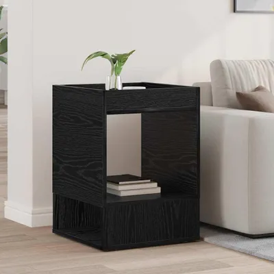 Produktbild von Langlebige Beistelltisch Wohnzimmer - elegante Design - Sofatisch/Couchtisch - Schwarz Eichen-Optik 40x40x56cm - Konsolentische Best2497245