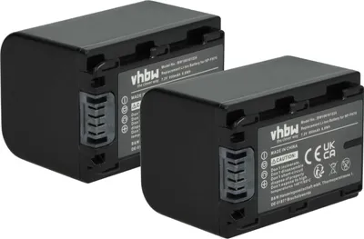Produktbild von vhbw 2x Akku Ersatz für Sony NP-FH50, NP-FH100, NP-FH70, NP-FH40 für Videokamera Camcorder (950 mAh, 7,2 V, Li-Ion) + Infochip