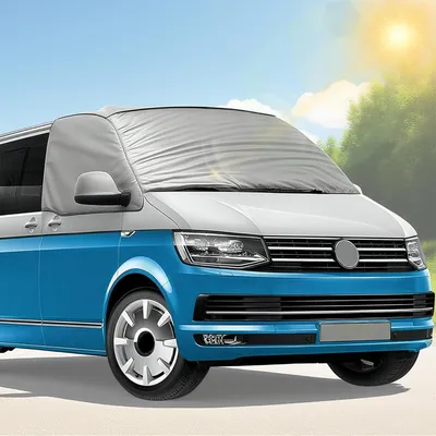 Produktbild von Frontscheibenabdeckung für VW T5 T6, Sonnenschutz, Silberbeschichtung, Ganzjährig