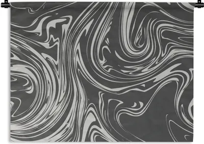 Produktbild von MuchoWow® Wandteppich Wandbehang Marmor - Grau - Muster 150x112.50 cm Tapisserie Dekoration Wandtuch - Wanddecke - Wandteppiche