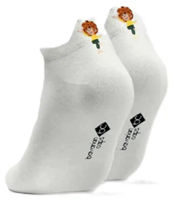 Produktbild von Bavarian Caps Sportsocken "Pumuckl winkt" kurz Weiß 36-40