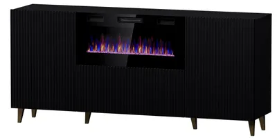 Productafbeelding van Kommode FASO 180 met open haard, kleur zwart