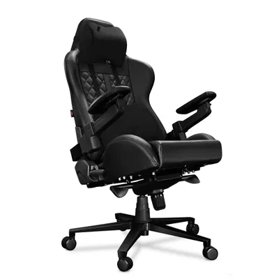 Obrázok produktu pre Kancelárske kreslo Yumisu 2050X Black, čierne, čalúnenie z ekokože, čierne herné kreslo, 6D podrúčky