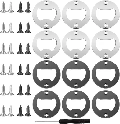 Produktbild von Flasenöffner – Set mit 12 Stück – Bieröffner – Edelstahl – Bierflaschenöffner – Einsatzstücke – Hardware – Metall-Einsatzstücke