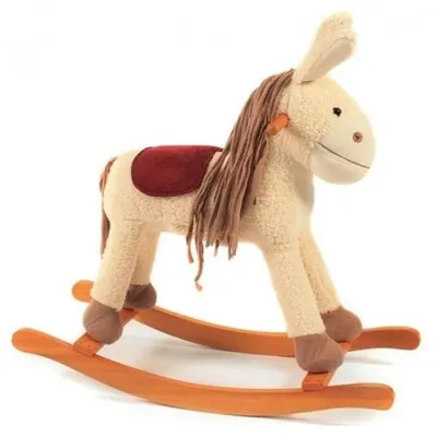 Image de Ane à bascule sonore : jimmy - cheval - peluche - bayer - chic 2000 - 40401 - animal à bascule