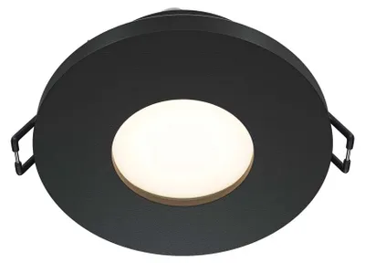 Zdjęcie produktu dla Lampa do wbudowania, aluminium, 1 źródło światła, czarna, IP65, D 8,4 cm