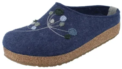 Produktbild von HAFLINGER Grizzly Amaya Damen Filzclogs blau Wollfilz - Größe: 42
