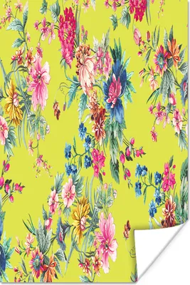 Produktbild von MuchoWow® Poster Blumen - Farben - Grün 20x30 cm - Papierdruck