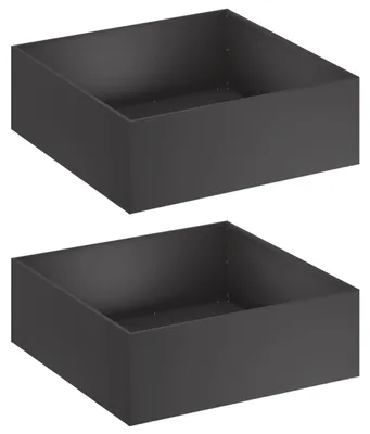Produktbild von vidaXL Garten-Pflanzgefäß 2 stk. Schwarz 60 x 60 x 20 cm