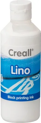 Produktbild von Creall Lino Blockabdruck Farbe Weiß, 250 ml