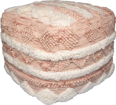 Produktbild von Pouf Bohist 200 Rosa / Creme 50cm x 50cm