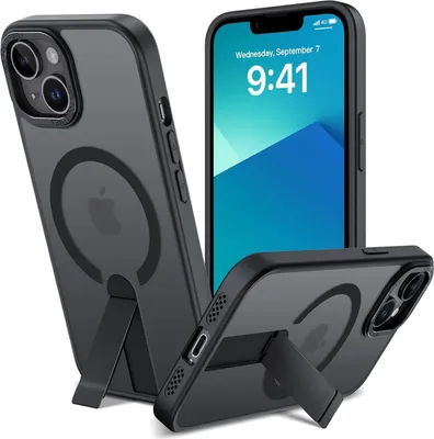 Produktbild von Kickstand Hülle für iPhone 13 Schutzhülle Case mit Ständer kompatibel für Magsafe