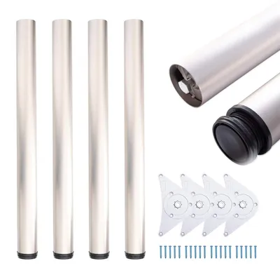 Tafelbeine höhenverstellbar 110-112 cm, Satindesign, 4 Stück