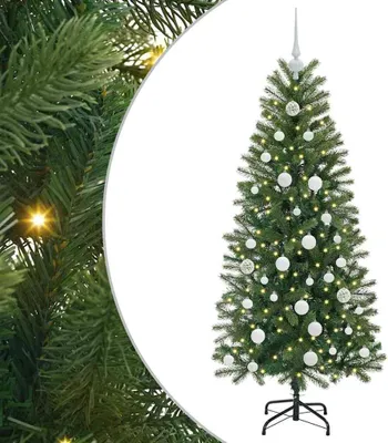 Obrázok produktu pre Umelý vianočný stromček s 150 LED-i Zelená 150 cm PE a PVC