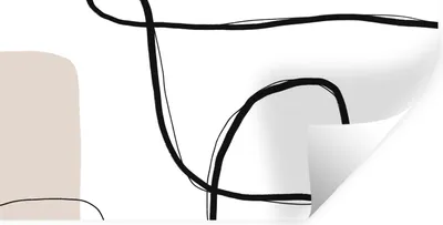 Produktbild von MuchoWow® Wandtattoo Wandsticker Wandaufkleber Abstrakt - Pastell - Minimalismus 40x20 cm Selbstklebend und Repositionierbar - Aufkleber