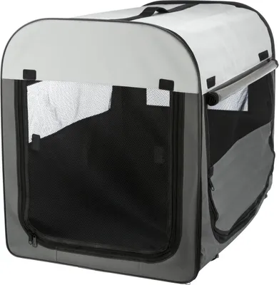 Produktbild von TRIXIE Hundebox Basic - dunkelgrau/hellgrau - 55 × 65 × 80 cm