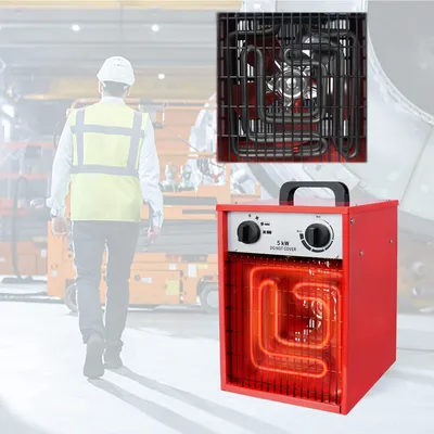 Image de NAIZY Radiateur soufflant Chauffage électrique, chauffage de chantier Chauffage électrique radiant, réglage de température à plusieurs niveaux avec thermostat protection contre la surchauffe, idéal pour une utilisation intérieure et extérieure(5000W)