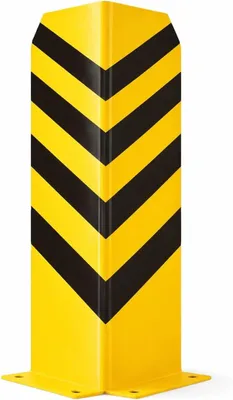 Productafbeelding van Stalen hoekbeschermer, 60 cm – Bescherming tegen beschadiging en aanrijding voor rekken, hoge rekken, opritten, binnenplaatsen en garages (60 cm hoog)