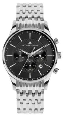 Image de Jacques Lemans Montre dateur London Black Silver