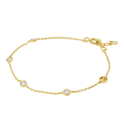 Image de Michael Kors MKC1716CZ710 Bracelet Femme Zirconia Logo Argent Ton Or