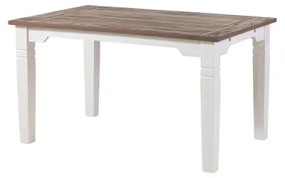 Immagine prodotto di MASSIVMOEBEL24 | Tavolo da Pranzo TOULOUSE #114 in Legno di Mango Laccato Bianco - 140x90x76