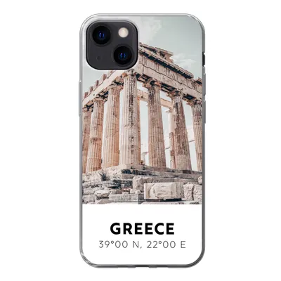 Produktbild von MuchoWow® Handyhülle Schutzhülle Hülle für iPhone 13 Griechenland - Tempel - Athen Silikon Softcase Handy Hülle - Karteninhaber