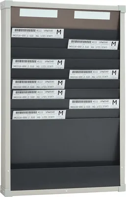 Produktbild von Eichner Karten-Sortiertafel H750xB490xT75 mm 2 Reihen Mit 10 Fächern