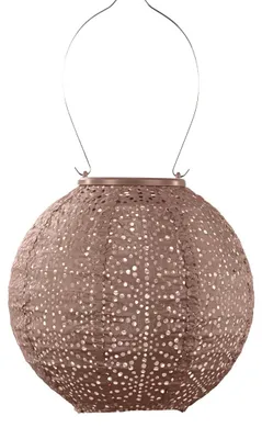 Produktbild von LUMIZ Solarlaterne für Außen - Runden - Gartenbeleuchtung - Solarlampen - Gartendeko - 20cm - Mocha Mousse