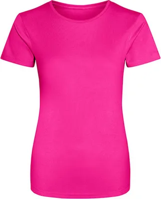 Immagine prodotto di Just Cool JC005 | Maglietta sportiva Girlie Cool + WRAP certificata - Colore: Hyper Pink - Taglia: M