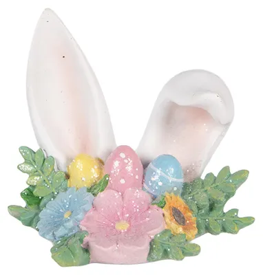 Productafbeelding van Clayre & Eef Decoratieve figuur, konijn, 12x9x11 cm, wit, kunststof