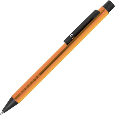 Produktbild von 10 Kugelschreiber aus Metall / Farbe: orange