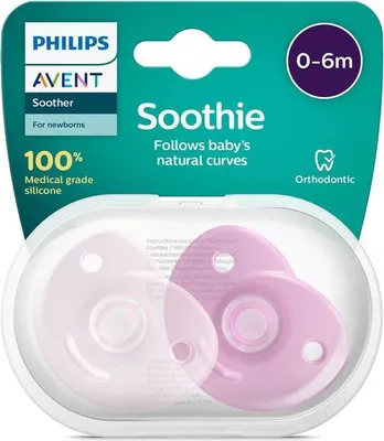 Obrázek produktu pro Dudlík pro předčasně narozené dítě Soothie 0+ 2 szt. růžový / Philips Avent